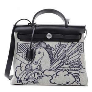 Hermes Pegase Pop Herbag Zip Retourne 31 PM Bleu Indigo